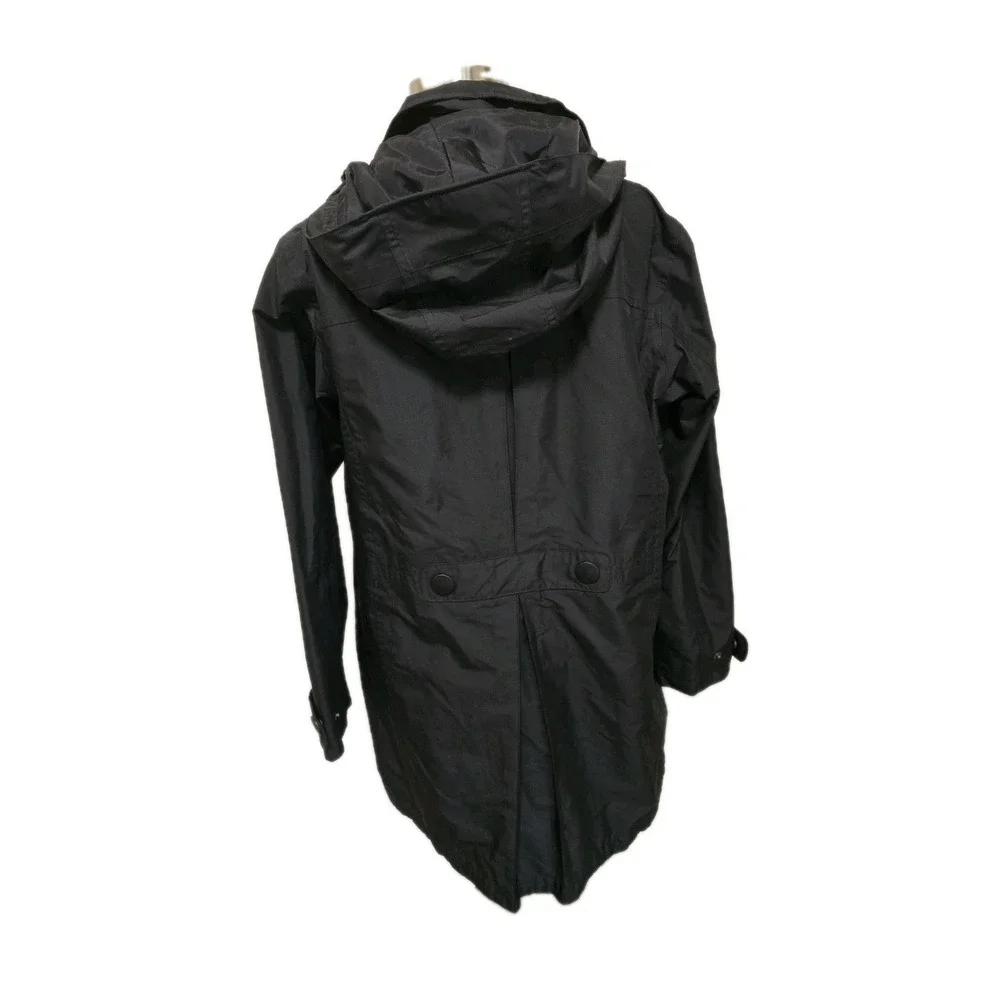 L.L.Bean Women's Black Hooded Rain Coat Jacket Size Medium Waterproof Jacket